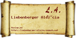 Liebenberger Alícia névjegykártya